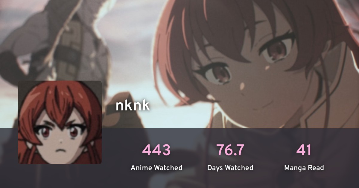 nknk's profile · AniList