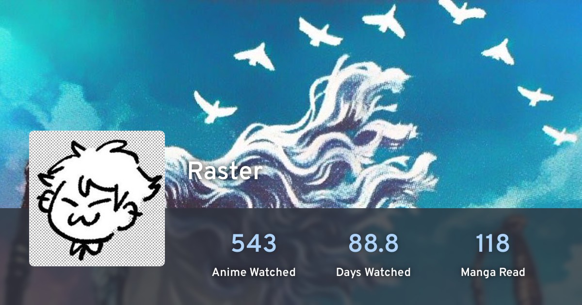Raster's anime list · AniList