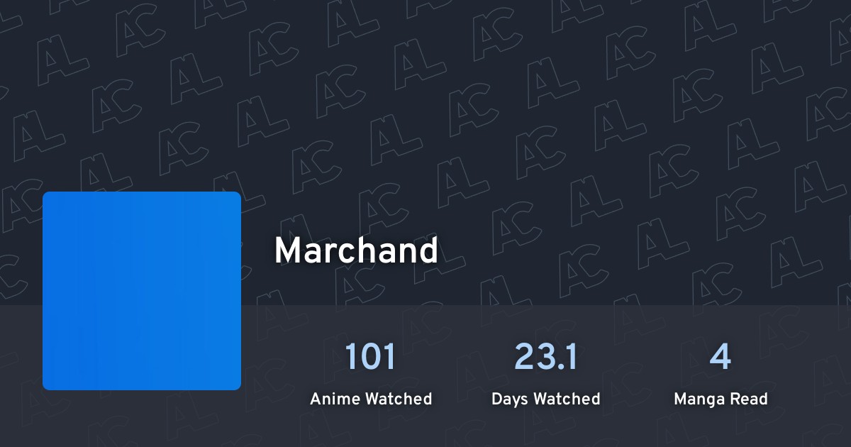 Marchand's profile · AniList