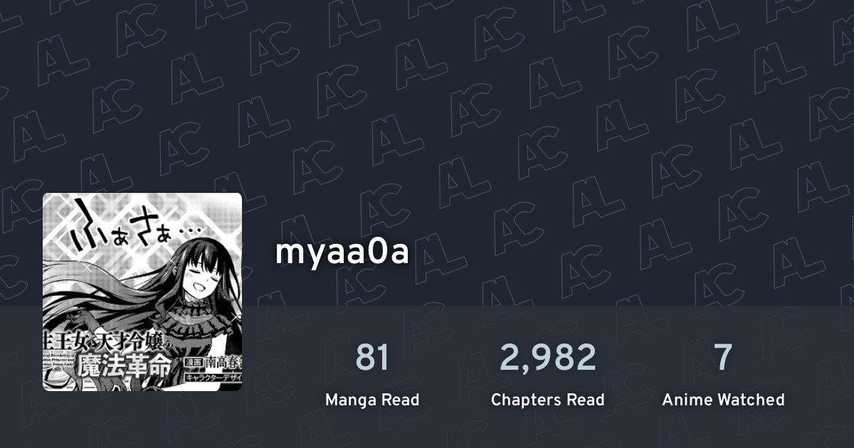 myaa0a's profile · AniList