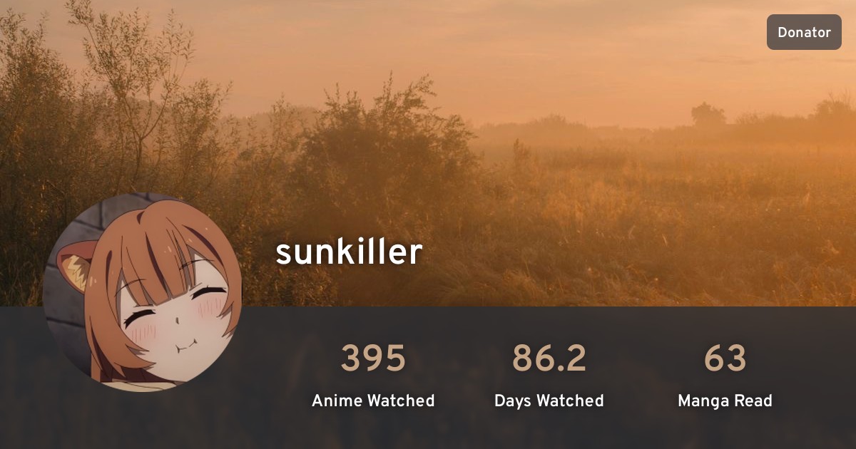 sunkiller's profile · AniList
