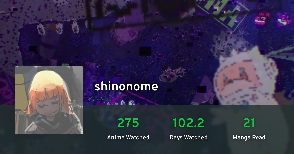 shinonome's profile · AniList